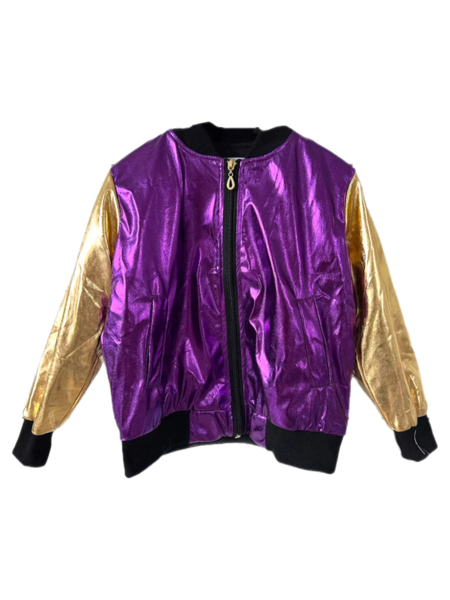 Metallic Purple and Gold Jacket – Myla Boutique
